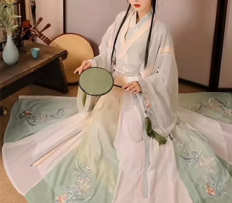 花信集原创汉服【芝兰芳泽】 女中国风晋制交...