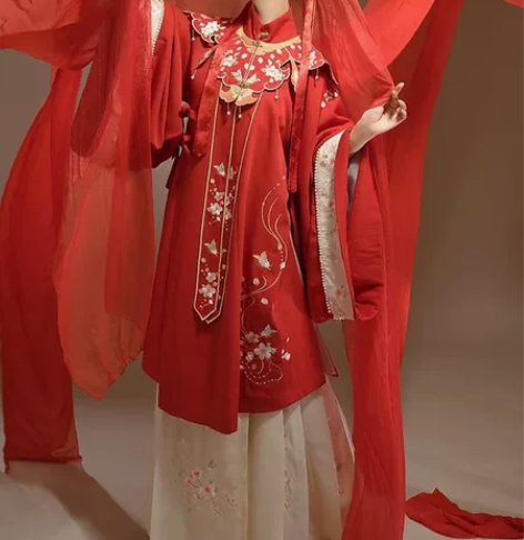 【租租租】 桔屿【樱花赋】明制云肩立领长袄...