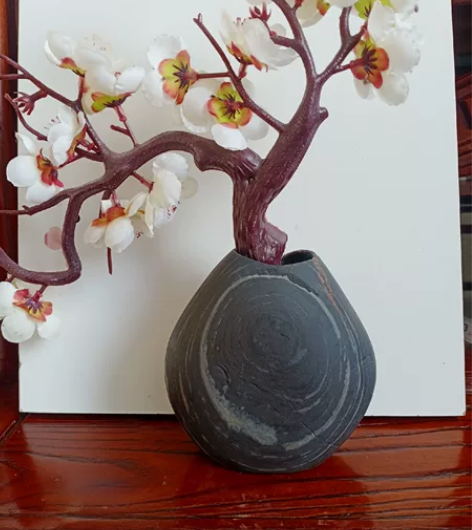 石艺花瓶 笔筒 插花 尺寸：高10、宽：1...