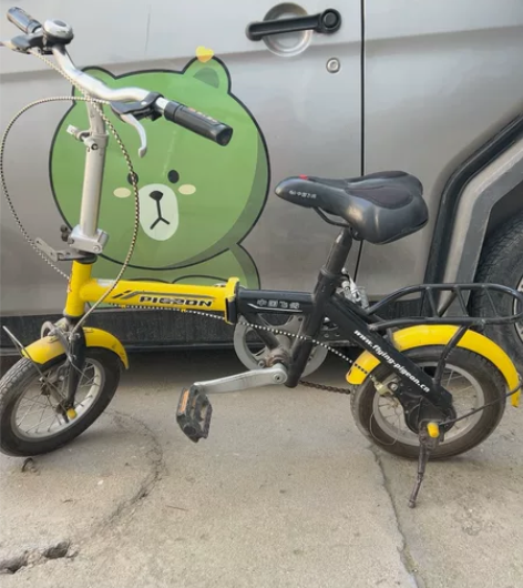 飞歌折叠自行车,轻巧方便,可升降。大人孩子...