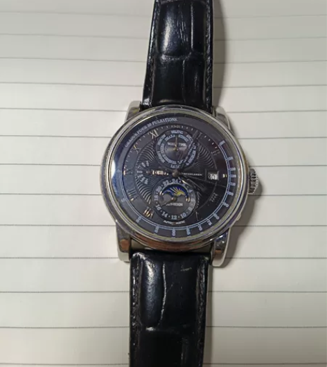 罗宾尼男士手表男皮带大表盘机械表男防水全自...