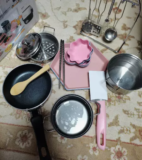 智想【304真煮材质】迷你厨房真煮全套装做...