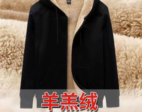 （清仓捡漏）男装外贸专柜撤回尾单羊羔绒卫衣...