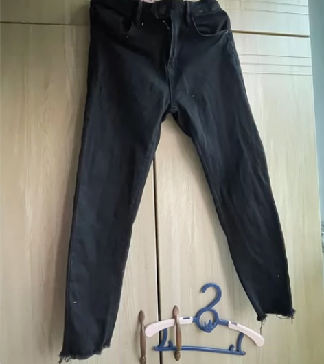 黑色高腰紧身牛仔裤女春季时尚洋气修身显瘦显...