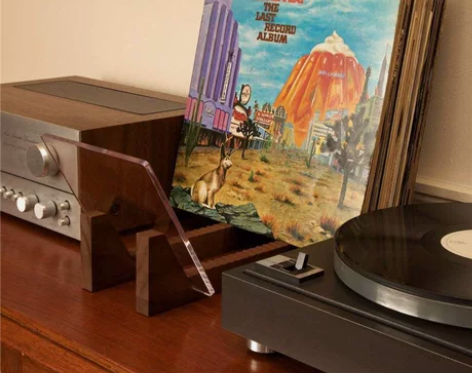 全新黑胶唱片收纳架 LP展示木架轻便古典做...