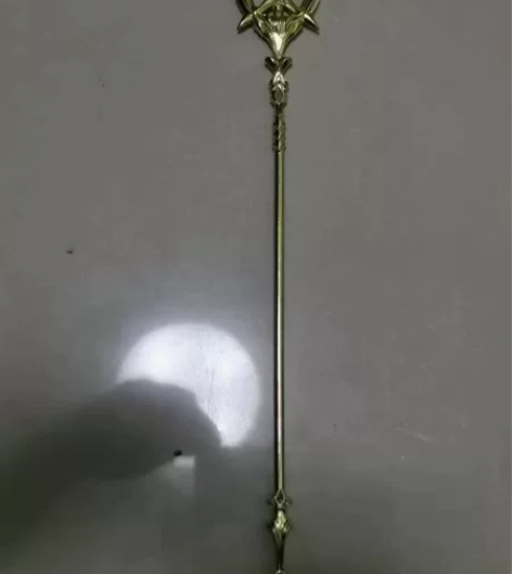 斗罗大陆动漫周边唐三黄金海神三叉戟全金属大...