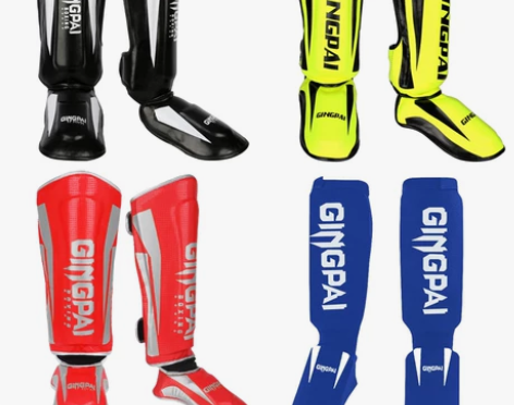 泰拳护腿散打搏击连脚背面护胫拳击加厚格斗护...