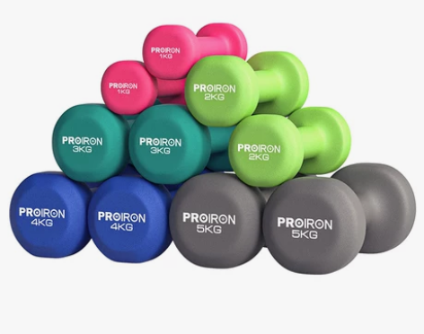 PROIRON哑铃女士健身家用实心铁儿童小...
