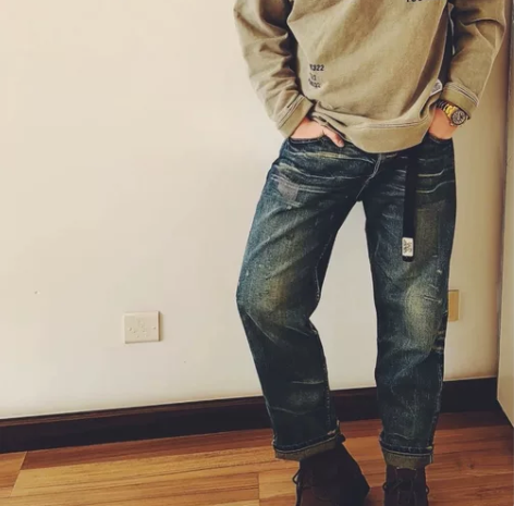 余文乐同款 水洗牛王 levis 牛仔裤非...