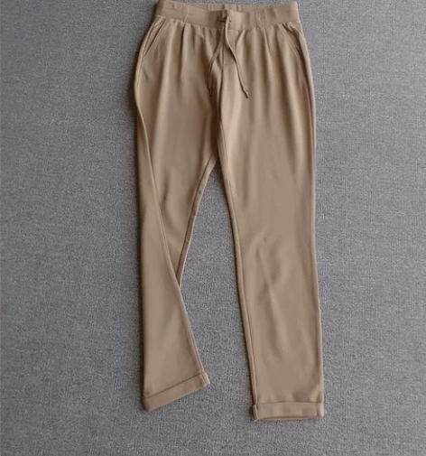 欧美简约时髦洋气复古小宽松烟管裤休闲裤 个...