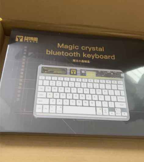 益博思透明无线ipad蓝牙键盘多系统设备切...