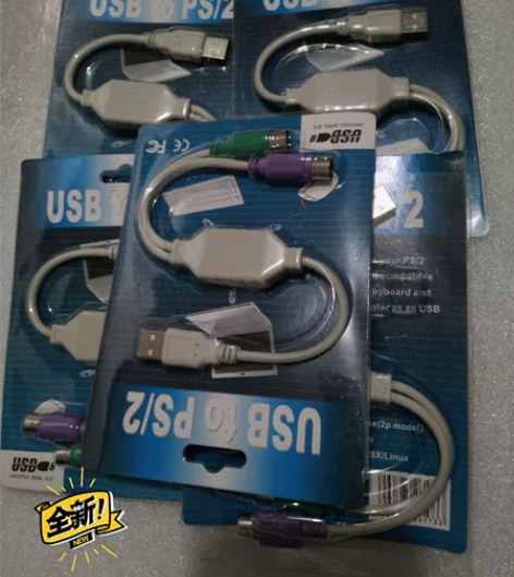 USB公转PS2母鼠标键盘 电脑圆口圆头p...