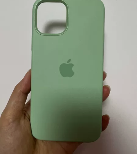 iphone12牛油果绿手机壳，硅胶液态全...