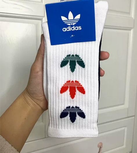阿迪达斯adidas 三叶草 M码两双装春...