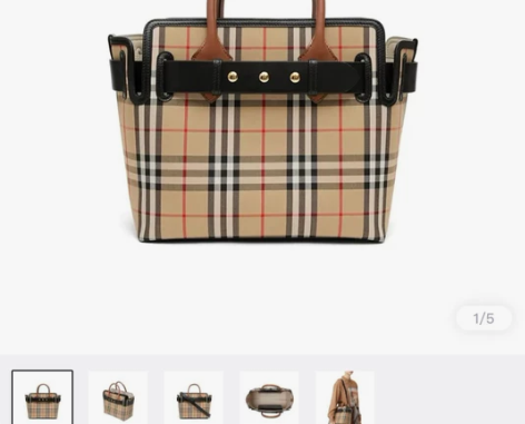全新正品Burberry贝尔特小号提包 巴...