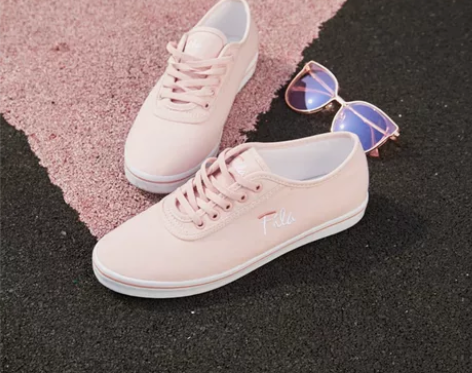 FILA 斐乐女款清新马卡龙校园风低帮帆布...