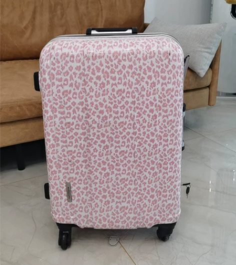正品名将粉色韩国拉杆箱女万向轮旅行箱包PC...
