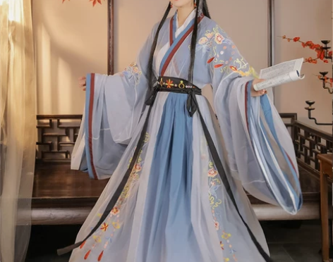 光宿原创汉服【凤珞】魏晋风交领破裙重工刺绣...