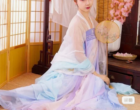 都城南庄 木婉清 齐胸襦裙汉服渐变印花绣花...