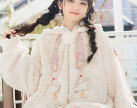 汉服十三余小豆蔻儿[绒兔暖暖]国风冬季日常...