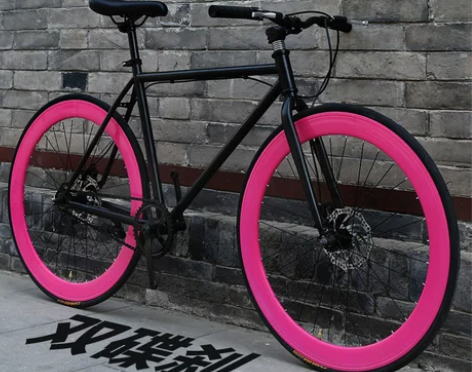 洛维斯自行车 死飞男女通勤款成人活飞车实心...