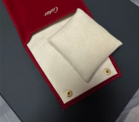 卡地亚Cartier 红色绒布珠宝手表便携...