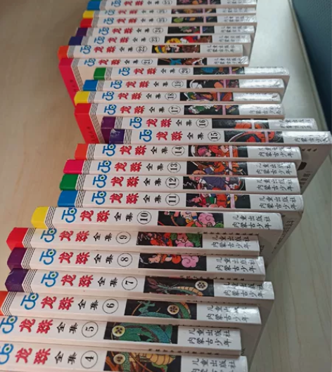 七龙珠卡片42个,龙珠全套漫画,只看了一遍...
