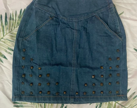 全新洗水复古色柳丁牛仔半身裙短裙一步裙 全...