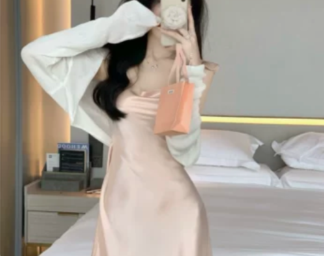 JustQin 和我约会吧柔情动人醋酸缎面...