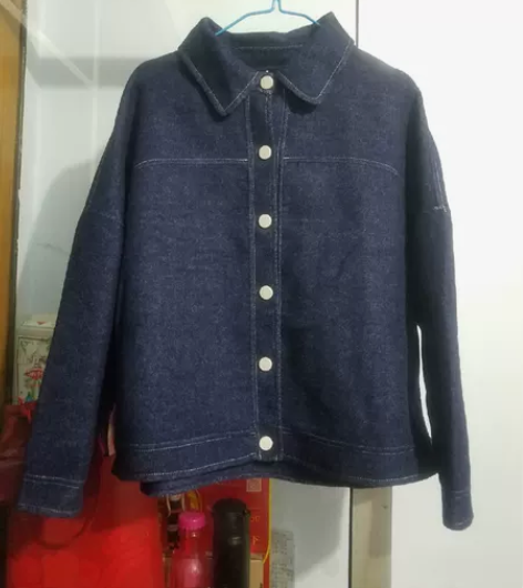 救救孩子吧全新牛仔蓝牛仔风双面绒套装泛泛家...