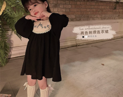 全新女童连衣裙2021春秋装新款裙子宝宝宫...