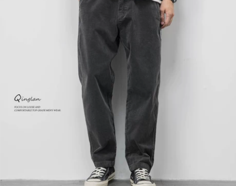 【年货价】粗条灯芯绒男裤直筒休闲裤男士潮牌...