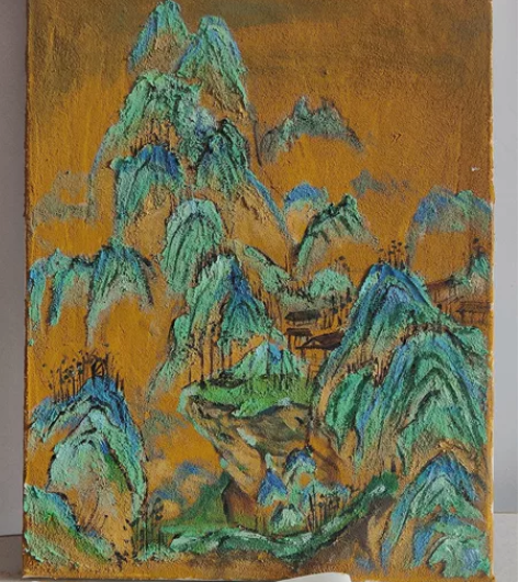 丙烯装饰画 千里江山图 30*40需要联系...