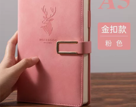 商务笔记本a5批发皮面带搭扣记事本加厚高颜...