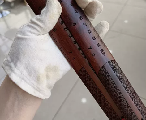 戒尺（带尺寸款） 材质为非洲小叶紫檀木，雕...