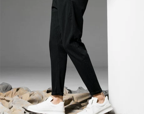 秋冬休闲裤男宽松九分裤弹力韩版小脚男裤子9...