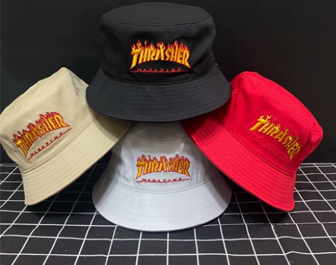 火焰渔夫帽thrasher地狱火鬼火经典盘...