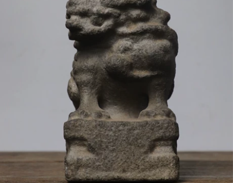 青石石狮，文房镇纸，雅致物 包邮
