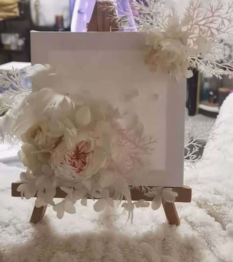 永生花画架摆件,可以自己DIY吉祥文字 感...