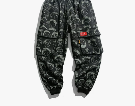 倔强工作室国潮工装裤男潮牌直筒休闲裤秋冬百...