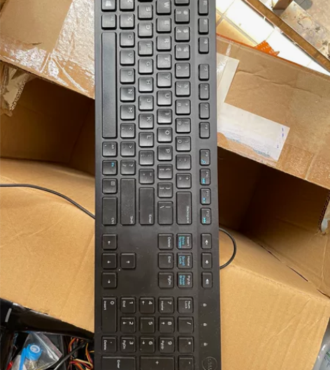 Dell/戴尔有线键盘办公专用打字巧克力键...