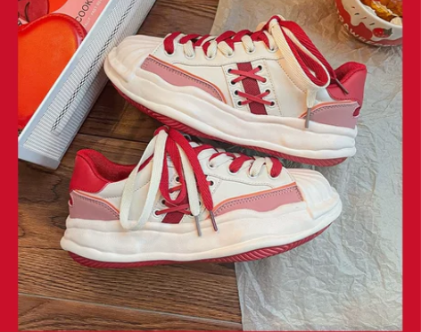 复古休闲贝壳头溶解鞋女2022秋冬季新款甜...