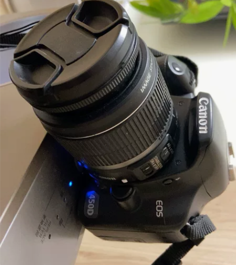 佳能单反eos450d，配18 55镜头。...