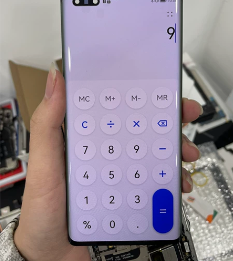 华为mate40pro屏幕总成,顶部漏液小...