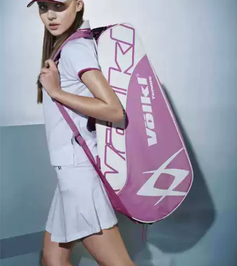 正品沃克网球包带隔热层男女士粉色网球包清仓...