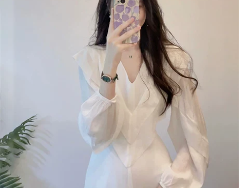 【狂欢价】法式别致设计感小众白色初恋裙温柔...