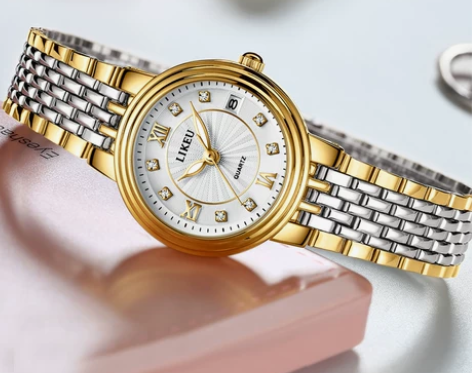 2019新款手表女超薄防水精钢带石英女表学...