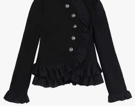 2021秋季新款时尚复古港风上衣+韩版不规...