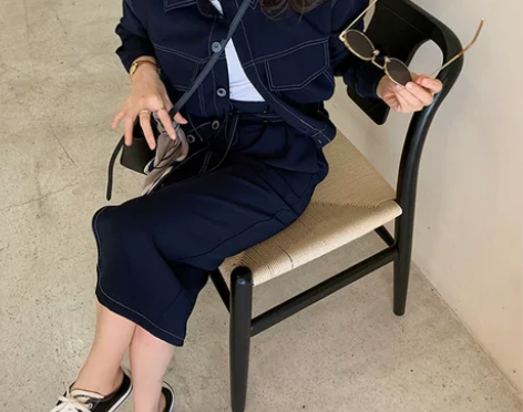 夏季港风时尚套装裙子女复古chic小个子休...