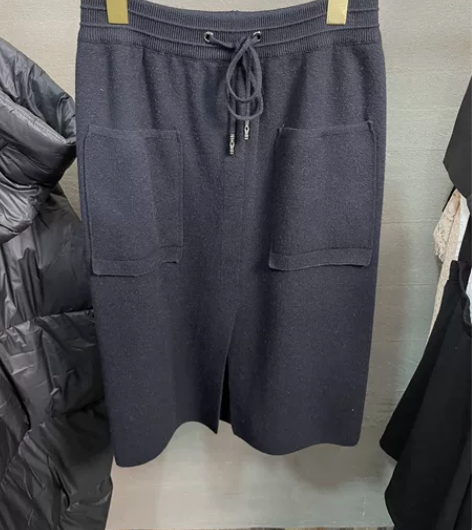 全新针织裙双线厚实超显瘦气质半身裙包臀中裙...